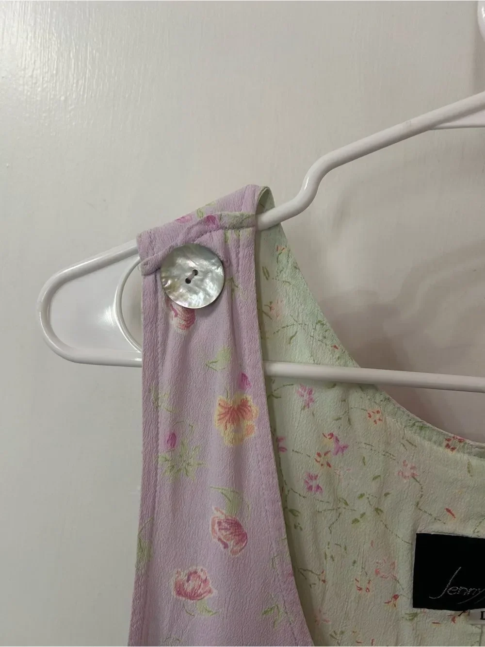 vintage Pastel Floral Layered Tank Dress